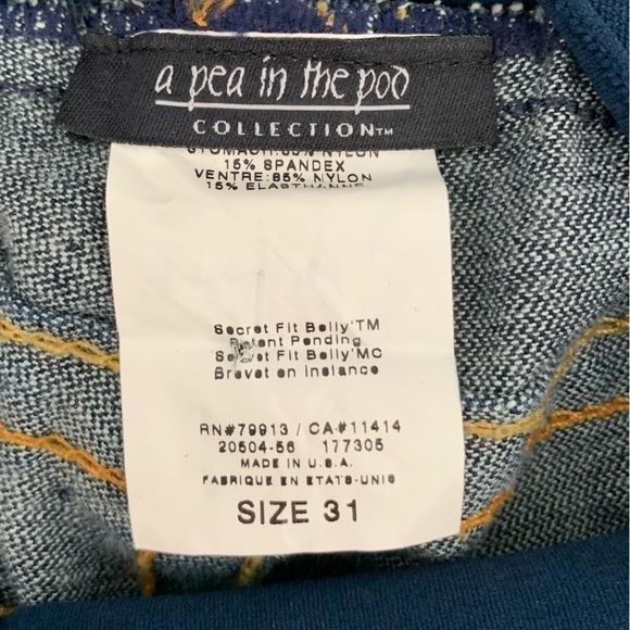 True RELIGION TWISTED SEAM MATERNITY JEANS A Pea in the Pod Collection size 31 - Picture 8 of 13